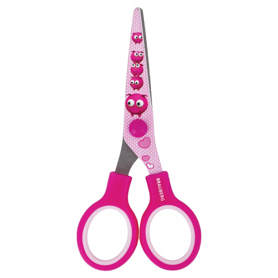 Ножницы детские Brauberg Kid Series Поросята 130 мм 232272 цена за 12 шт , 